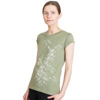 Spangeltangel Damen T-Shirt aus Bio-Baumwolle „Sicherheitsnadeln“ khaki