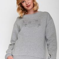 GREENBOMB Animal Sloth Hang Up Canty  – Sweatshirt für Damen