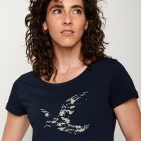 GREENBOMB Animal Bird Fly Loves  – T-Shirt für Damen