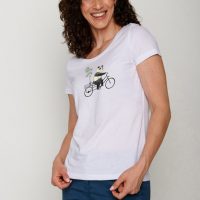 GREENBOMB Bike Panda Loves  – T-Shirt für Damen