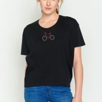 GREENBOMB Bike Pixel Lines Feel – T-Shirt für Damen