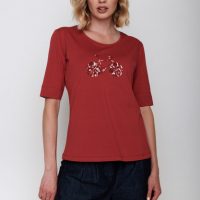 GREENBOMB Bike Flowers Deep  – T-Shirt für Damen