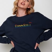 GREENBOMB Politics Freedom Rainbow Canty  – Sweatshirt für Damen