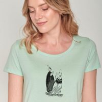 GREENBOMB Animal Surf Seagulls Loves – T-Shirt für Damen