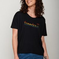 GREENBOMB Politics Freedom Rainbow Feel  – T-Shirt für Damen