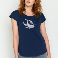 GREENBOMB Animal Flying Whale – T-Shirt für Damen