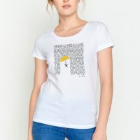 GREENBOMB Animal Bumblebee Rain Loves – T-Shirt für Damen