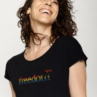 GREENBOMB Politics Freedom Rainbow Cool  – T-Shirt für Damen