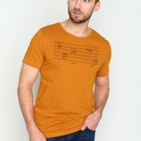GREENBOMB Animal Sloth Stripes Spice – T-Shirt für Herren