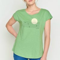 GREENBOMB Bike Sunrise Lines Cool – T-Shirt für Damen