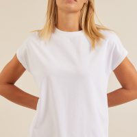 LANIUS Shirt mit überschnittener Schulter aus Bio-Baumwolle GOTS