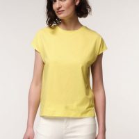 LANIUS Shirt mit überschnittener Schulter aus Bio-Baumwolle