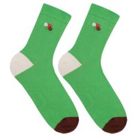 LANIUS Socken mit Stickerei aus Bio-Baumwolle