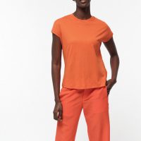 LANIUS Shirt mit überschnittener Schulter aus Bio-Baumwolle