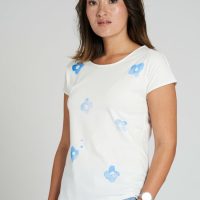 recolution Damen T-Shirt Flowers reine Bio-Baumwolle