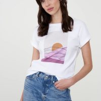 Damen T-Shirt aus weicher Baumwolle (Bio) | T-Shirt CAYENNE SUNSET recolution