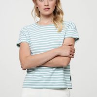 Damen T-Shirt aus Baumwolle (Bio) | T-Shirt CHERRY STRIPES recolution