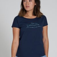 recolution Print Damen T-Shirt #DOLPHIN aus Baumwolle (Bio) | Casual T-Shirt #DOLPHIN