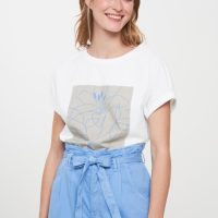 Damen T-Shirt aus weicher Baumwolle (Bio) | T-Shirt CAYENNE FLOWER LINES recolution