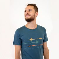Spangeltangel T-Shirt „Frequenz“, Siebdruck, Musik, Schallwelle, Biobaumwolle