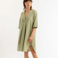 Rotholz Kaftan Kleid aus Bio-Baumwolle