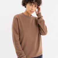 Rotholz Fleece Sweatshirt aus gebürsteter Bio-Baumwolle