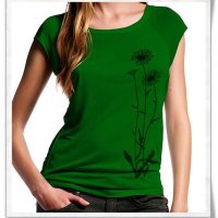 Picopoc Blumen Bambus T-Shirt in grün