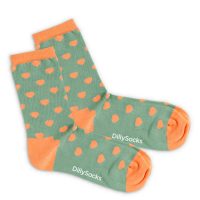 DillySocks Premium Socken Peach Love aus Biobaumwoll-Mix