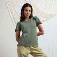 Rifò – Circular Fashion Made in Italy Recyceltes T-Shirt für Frauen aus Baumwolle Franca