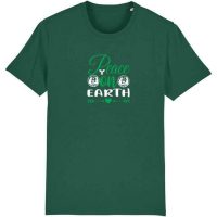 DüsselGreen „Peace on Earth“ Print T-Shirt aus Bio Baumwolle