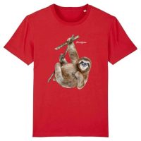 DüsselGreen Faultier, Sloth, Cute, Knuddelig Tshirt aus Bio Baumwolle