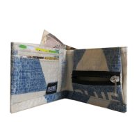 Nyuzi Blackwhite Portmonnaie | Geldbörse recycelt aus Zementsäcken für Damen und Herren