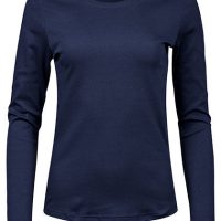 TeeJays Damen Shirt Langarm enger geschnitten Bio – Baumwolle bis 3XL