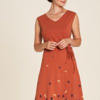 TRANQUILLO Tailliertes Jersey-Kleid mit Bindegürtel (S23E13)