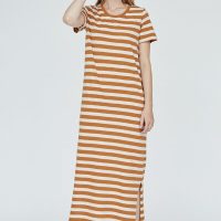 Basic Apparel Gestreiftes Kleid- Rebekka Stripe Dress – aus Biobaumwolle