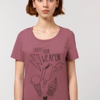 päfjes Choose Your Weapon / Eis Sommer – Fair Wear Bio Frauen T-Shirt – Hibiscus