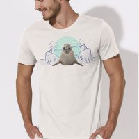 Picopoc Seehund T-Shirt für Männer in weiß