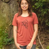 päfjes Vogel Mara Meise – Fair gehandeltes Rolled Sleeve Frauen T-Shirt – Modal