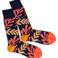 DillySocks Bunte Socken Blätter aus Biobaumwoll-Mix
