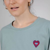 Brava Fabrics T-Shirt Oversized – Heart Oversize Tee Light Morera – aus Bio-Baumwolle