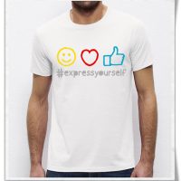 Picopoc #expressyourself  emoji T-Shirt für Männer in Weiß