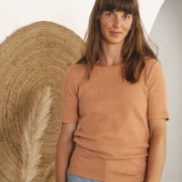 Matona Geripptes T-Shirt für Frauen aus Bio-Baumwolle / Rib T-Shirt