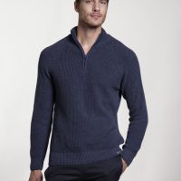 Loop.a life Zip Sweater – Baumwolle – stehkragen – gestrickt & circular