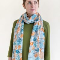 Djian Collection Schal aus Bio-Baumwolle – Coral
