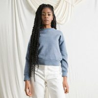 Rifò – Circular Fashion Made in Italy Damen Sweatshirt Recycelter Denim-Baumwolle Bobbi