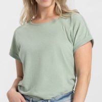 Kuyichi Damen vegan T-Shirt Bella Blassgrün