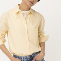 hessnatur Damen Bluse aus Bio-Baumwolle – gelb –