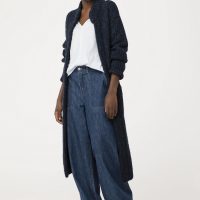 hessnatur Damen Jeans Wide Leg aus Bio-Baumwolle mit Kapok – blau –