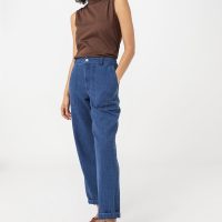 hessnatur Damen Jeans aus Hanf mit Bio-Baumwolle – blau –