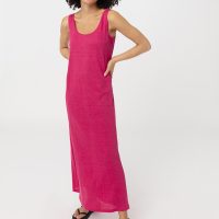 hessnatur Damen Jersey-Kleid aus Hanf – lila –